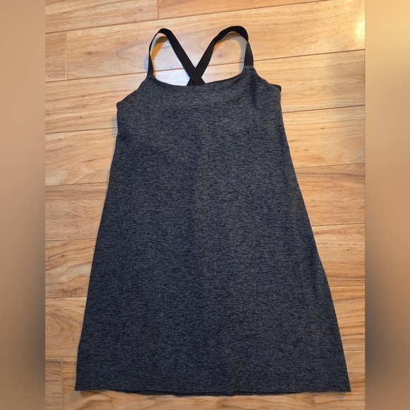 Beyond Yoga Spacedye Move It Dress Charcoal Black Size S Built in Short - Picture 1 of 6